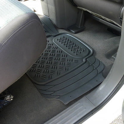 Universal PVC Rubber Floor Mats - 3PC (Black)