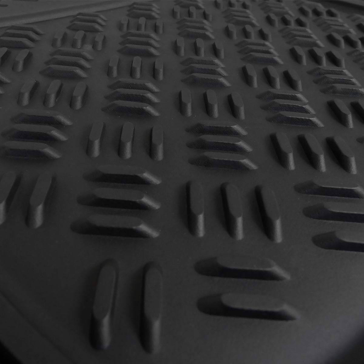 Universal PVC Rubber Floor Mats - 4PC (Black)