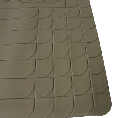 Universal PVC Rubber Floor Mats - 5PC (Beige)