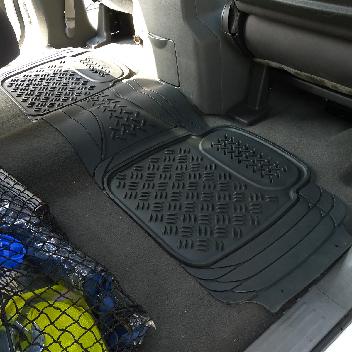 Universal PVC Rubber Floor Mats - 5PC (Black)
