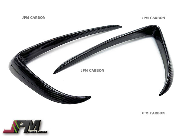 [JPMCarbon] AG Style Carbon Fiber Front Bumper Vent Trims Fits For 2017-2023 Tesla Model 3 Only