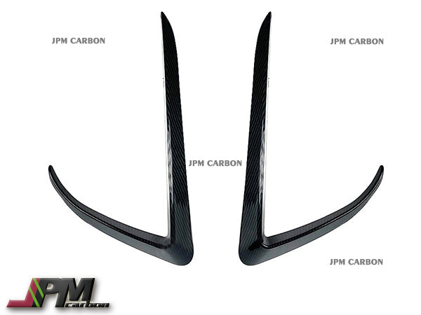 [JPMCarbon] AG Style Carbon Fiber Front Bumper Vent Trims Fits For 2017-2023 Tesla Model 3 Only