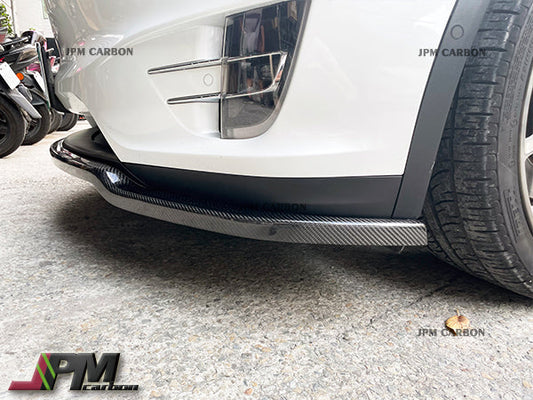 MX Style Carbon Fiber Front Bumper Add-on Lip Fits For 2016-2020 Tesla Model X Only