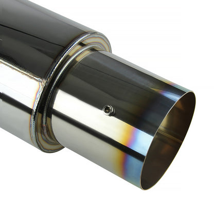 Apexi N1 Style 2.5" Inlet Exhaust Muffler - 4" Burnt Blue Tip