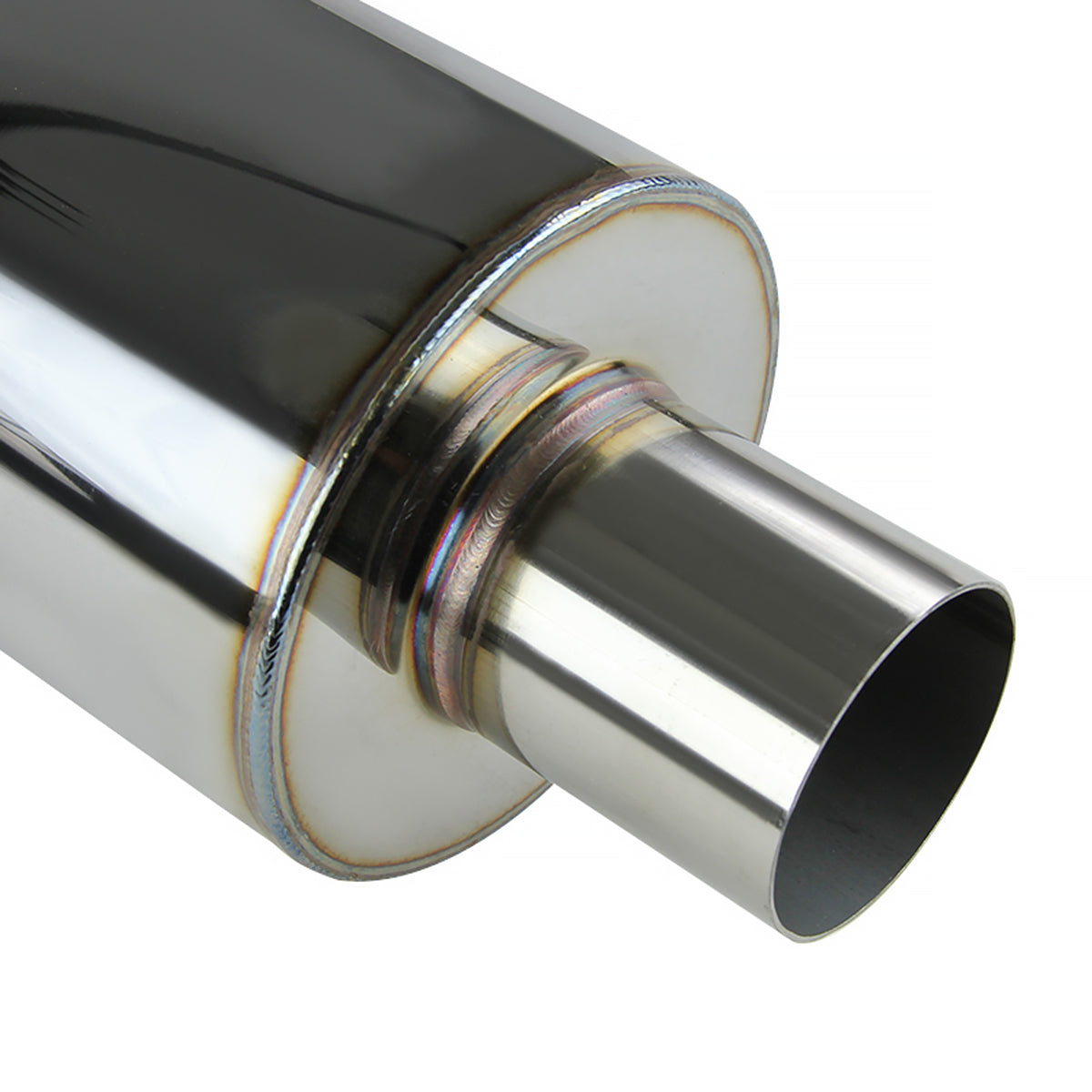 Apexi N1 Style 2.5" Inlet Exhaust Muffler - 4" Burnt Blue Tip