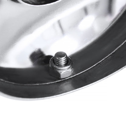 Universal 2.5" Inlet/4" Outlet Stainless Steel Spiral Flow Exhaust Muffler w/ Slanted Tip