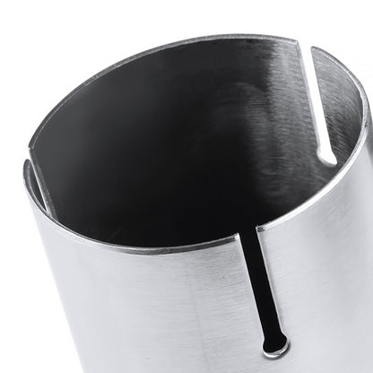 Universal 2.5" Inlet/4.125" Outlet Chrome Stainless Steel Angled Burnt Blue Exhaust Tips - 2PC