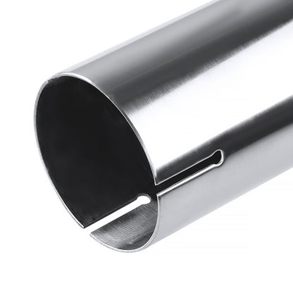 Universal 2.5" Inlet/4.125" Outlet Chrome Stainless Steel Angled Burnt Blue Exhaust Tips - 2PC