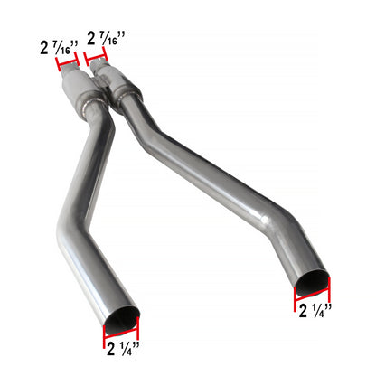 2010-2015 Chevrolet Camaro 3.6L V6 Stainless Steel Dual Catback Exhaust System (Burnt Tip)
