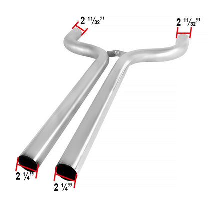 2010-2015 Chevrolet Camaro 3.6L V6 Stainless Steel Dual Catback Exhaust System (Burnt Tip)