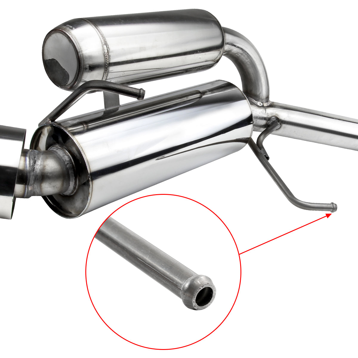 2003-2009 Nissan 350Z Coupe/Convertible T-304 Stainless Steel N1 Style Dual Catback Exhaust System w/ Burnt Tips