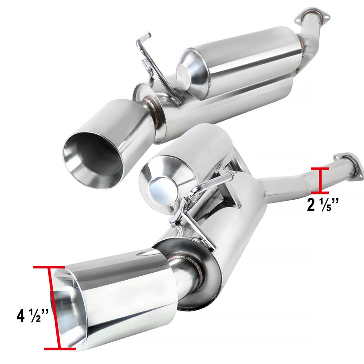2009-2018 Nissan 370Z Dual Catback Exhaust System (Rolled Tip)