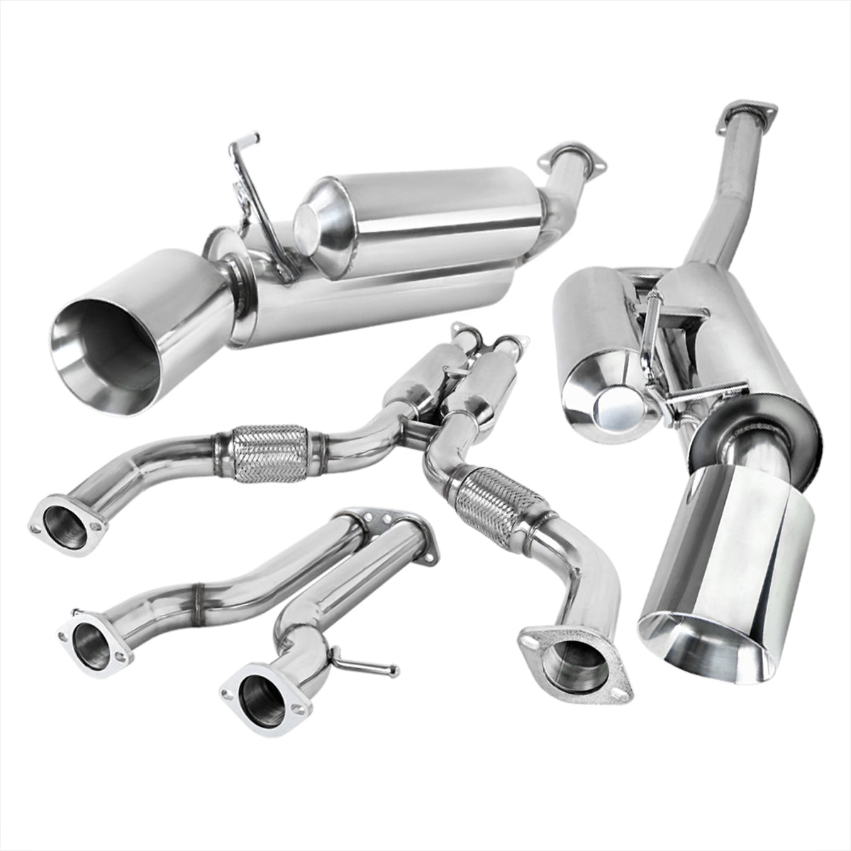 2009-2018 Nissan 370Z Dual Catback Exhaust System (Rolled Tip)