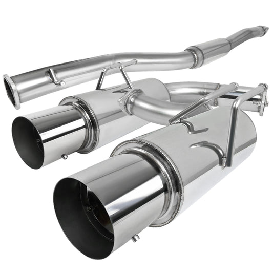 2008-2015 Mitsubishi Lancer EVO X/EVO 10 T-304 Stainless Steel N1 Style Dual Catback Exhaust System