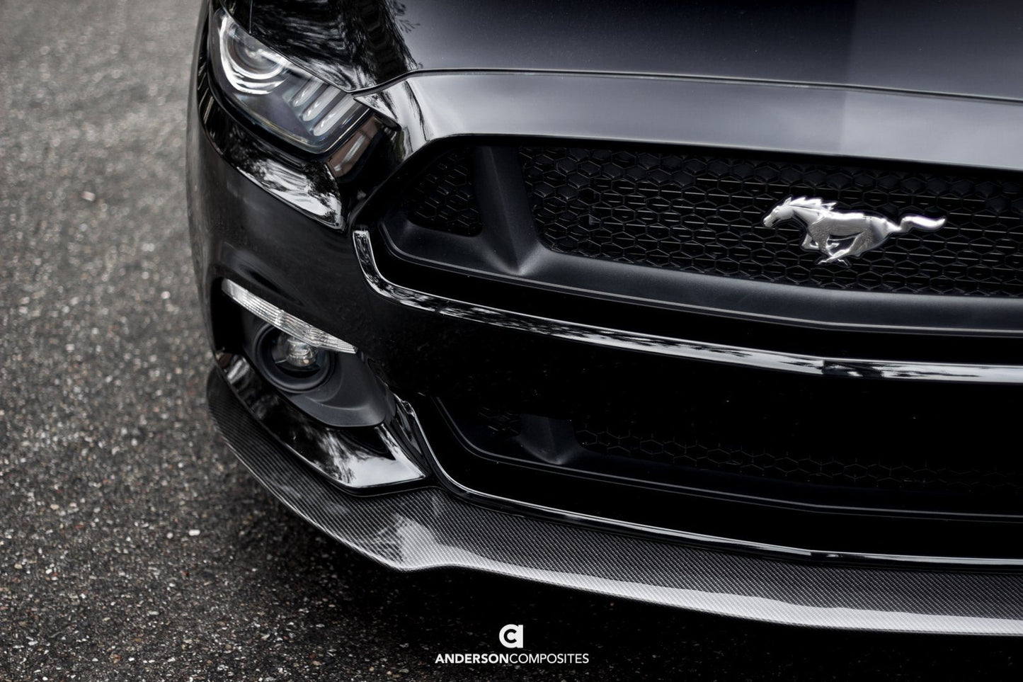 2015-2017 FORD MUSTANG CARBON FIBER TYPE-AC FRONT CHIN SPLITTER