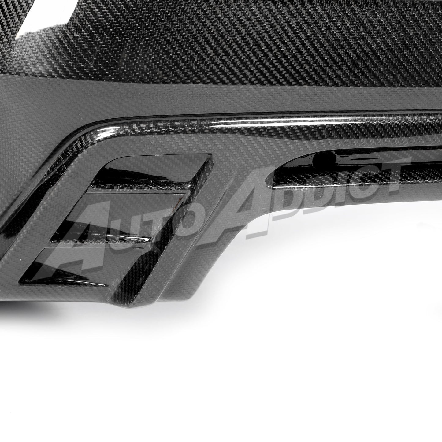 2019-2025 Camaro RS/SS/ZL1 Gloss Double Sided Carbon Fiber Rear Bumper w/Rear Diffuser Quad Tips 1pc
