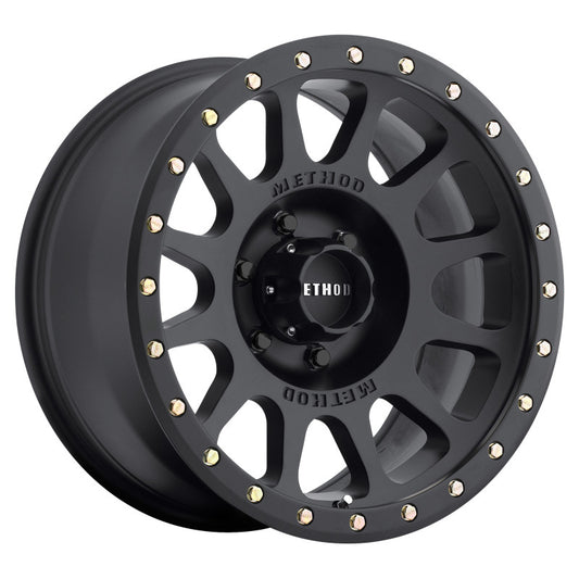 Method Wheels MR305 NV 18x9 +18mm Offset 6x135 94mm CB Matte Black - Gloss Black Lip