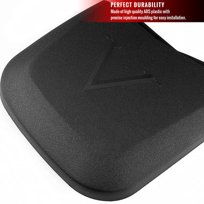 2015-2018 Ford F-150 Black ABS Front & Rear Mud Flap Splash Guards (Models without OEM Wheel Lip Moldings)