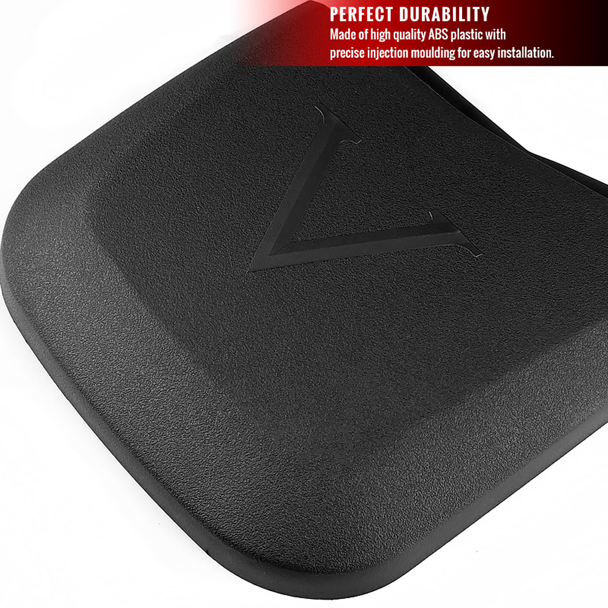 2015-2018 Ford F-150 Black ABS Front & Rear Mud Flap Splash Guards (Models with OEM Wheel Lip Moldings)