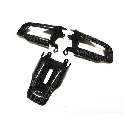 MUSTANG 15-23 CARBON FIBER STEERING WHEEL BUTTON TRIM REPLACEMENT