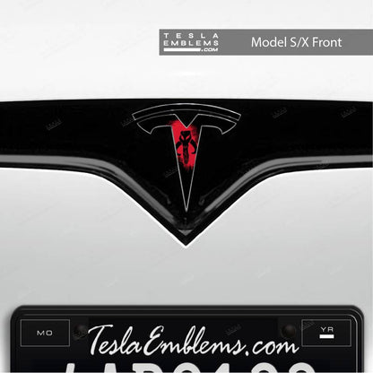 Mandalorian Tesla Emblem Decals (Front + Back) | Model S