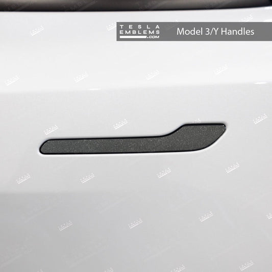 3M Matte Black Metallic Tesla Door Handle Decals (4pcs)