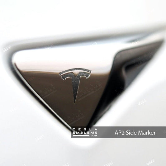 3M Matte Black Metallic Tesla Autopilot Camera Side Marker Decals (2pcs)