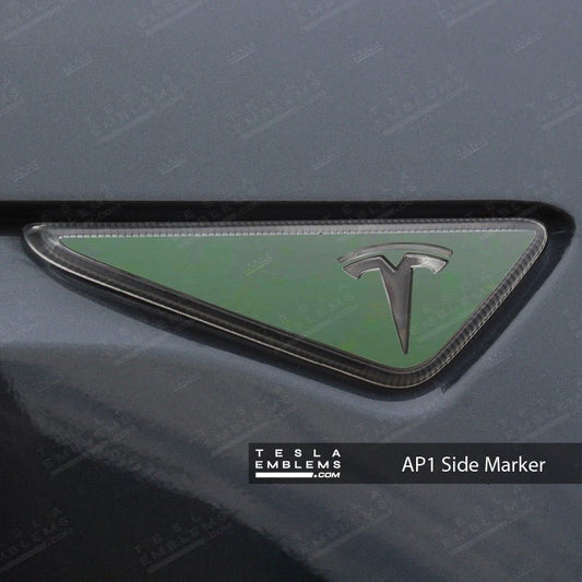 3M Matte Military Green Tesla AP1 Side Marker Wrap (2pcs)