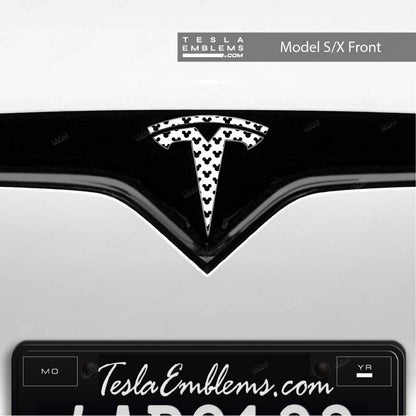 Mickey-Dots Tesla Emblem Decals (Front + Back) | Model S