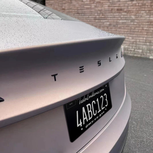 “TESLA” Letters Black ABS Tesla Emblem | Rear Trunk Badging