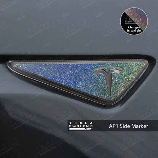 KPMF Morpheus Black Tesla AP1 Side Marker Wrap (2pcs)