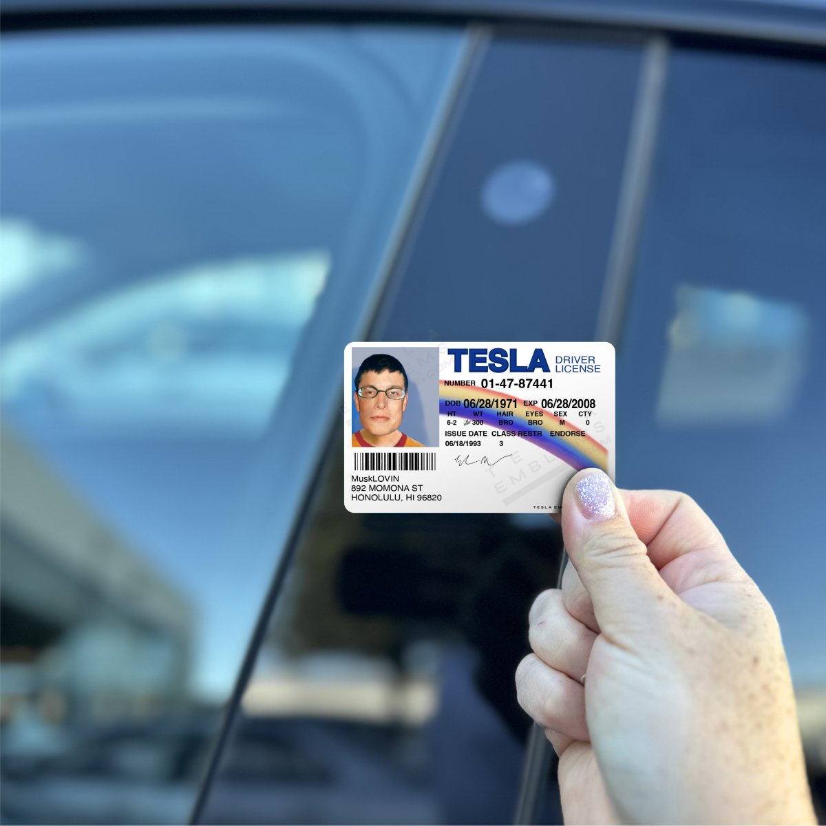 MuskLOVIN' Tesla Drivers License | NFC Key Card Wrap