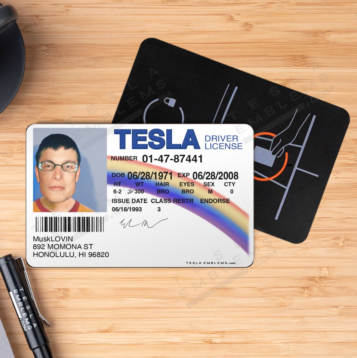 MuskLOVIN' Tesla Drivers License | NFC Key Card Wrap