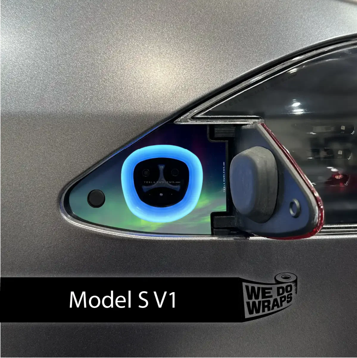 Northern Lights Tesla Charge Port Wrap | Model S