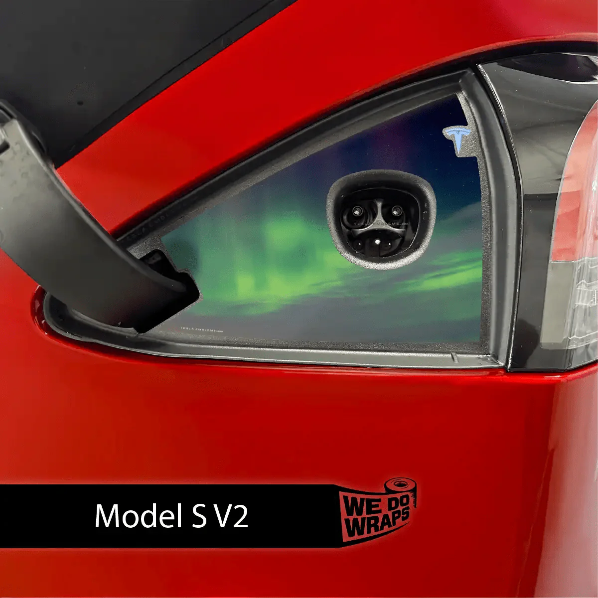 Northern Lights Tesla Charge Port Wrap | Model S