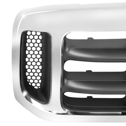 99-04 Ford F350 / 00-05 Excursion Gray Chrome Frame Grille