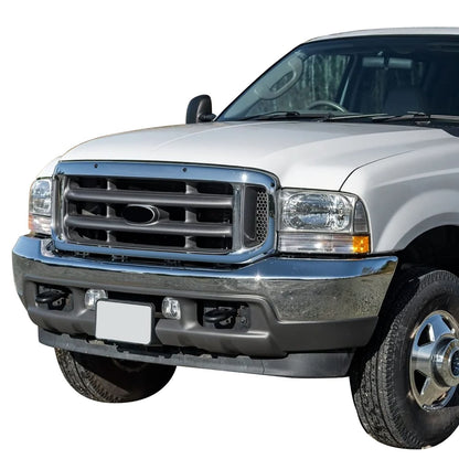 99-04 Ford F350 / 00-05 Excursion Gray Chrome Frame Grille