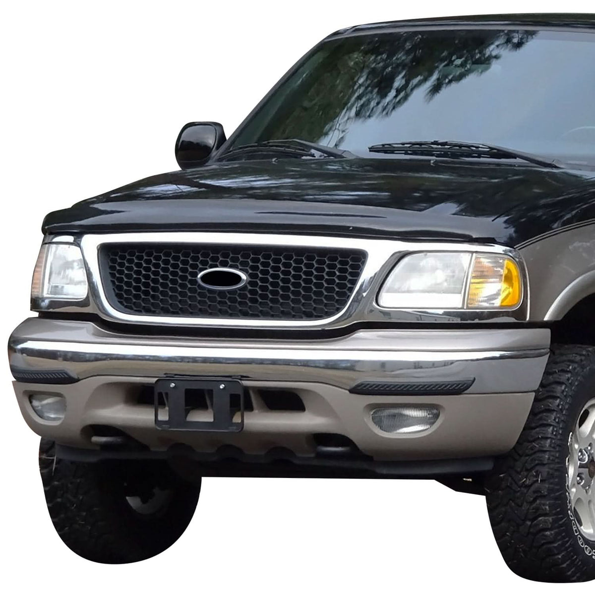 1997-2003 Ford F-150 Honeycomb Front Grille Black Chrome