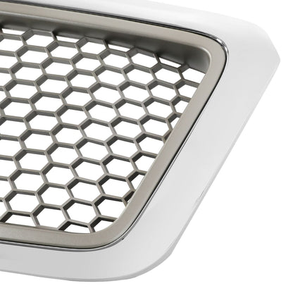 2004-2008 Ford F150 Lariat Style Front Grille Silver Chrome