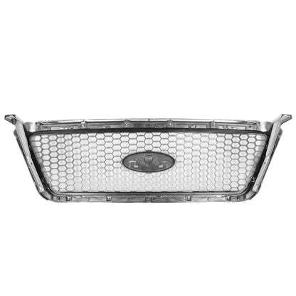 2004-2008 Ford F150 Lariat Style Front Grille Silver Chrome