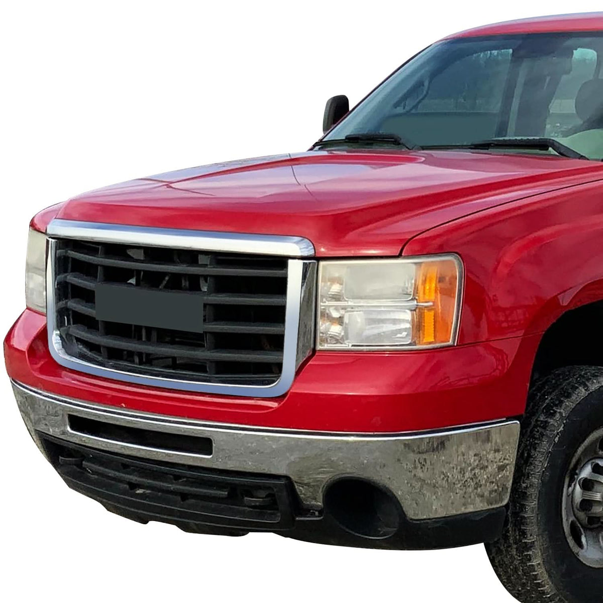 2007-2011 GMC Sierra Dark Gray Grille w/ Chrome Frame
