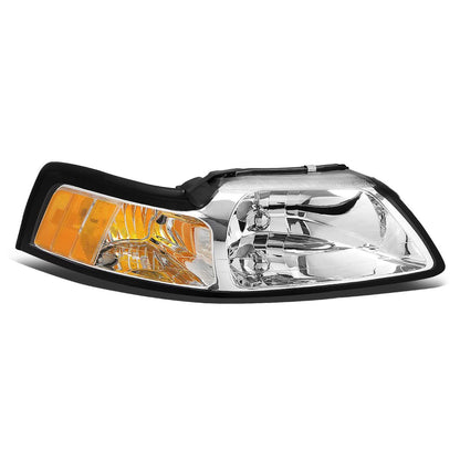 99-04 Ford Mustang OE Style Right Headlight - Chrome Housing