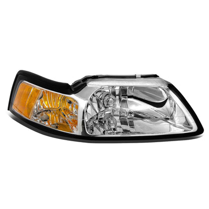 99-04 Ford Mustang OE Style Right Headlight - Chrome Housing