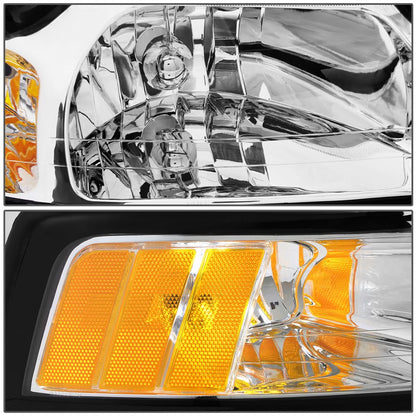 99-04 Ford Mustang OE Style Right Headlight - Chrome Housing