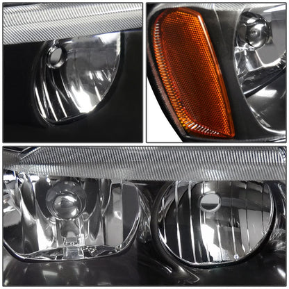 99-04 Jeep Grand Cherokee OE Style Left Headlight - Black Housing