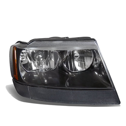 99-04 Jeep Grand Cherokee OE Style Right Headlight - Black Housing