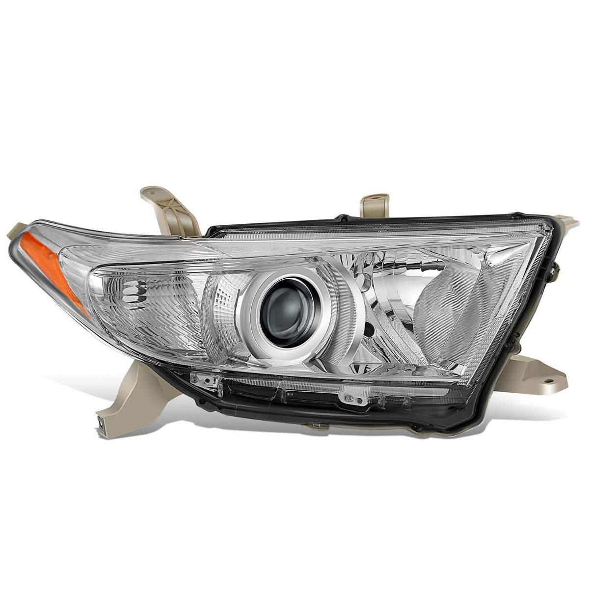 2011-2013 Toyota Highlander Projector Headlight - Right Chrome Clear