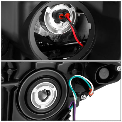 2014-2016 Nissan Rogue Halogen Headlights - Black Housing Right Side