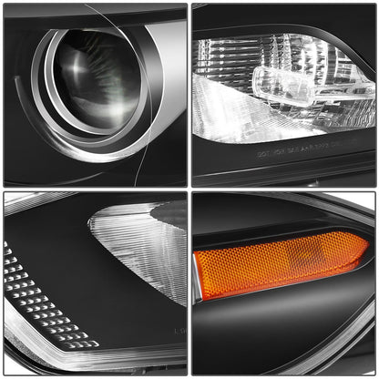 2013-2016 Dodge Dart OE Style Black Housing Headlights - Left