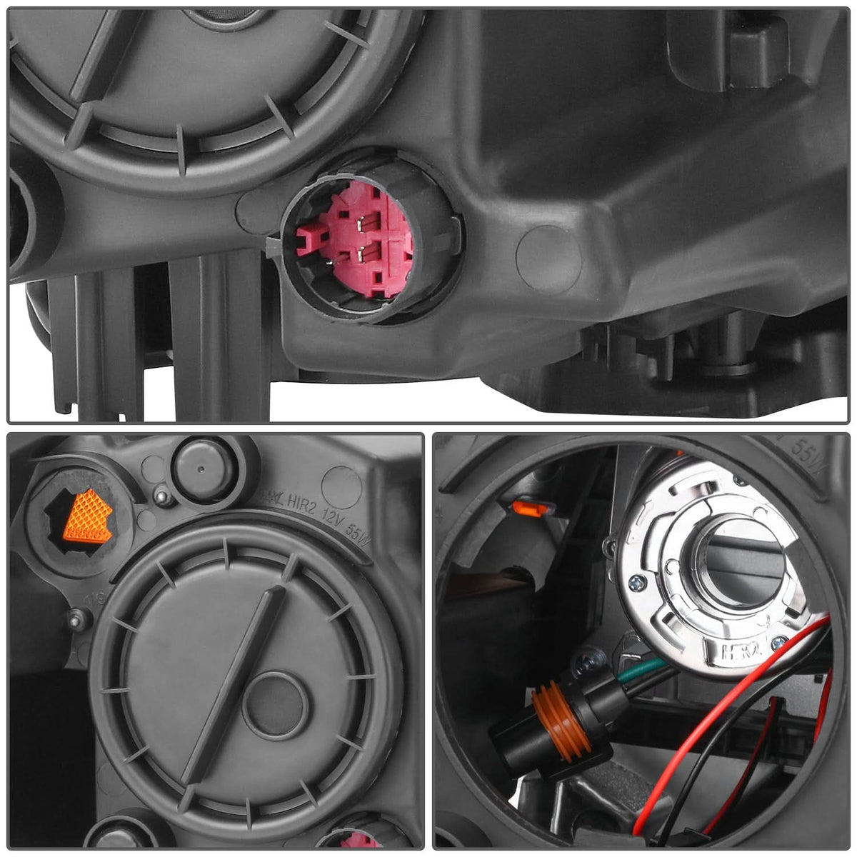 2013-2016 Dodge Dart OE Style Black Housing Headlights - Left